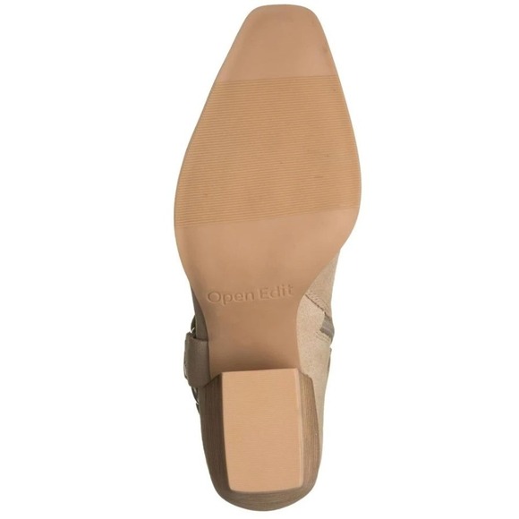 Open Edit Size 9 Taupe Suede Western Ankle Boots NEW Booties $130 Enzo Women's - Picture 6 of 16